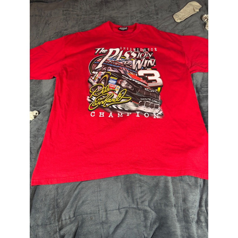 Chase Authentics Dale Earnhardt The Intimidator Red Graphic T-Shirt Mens XL #3